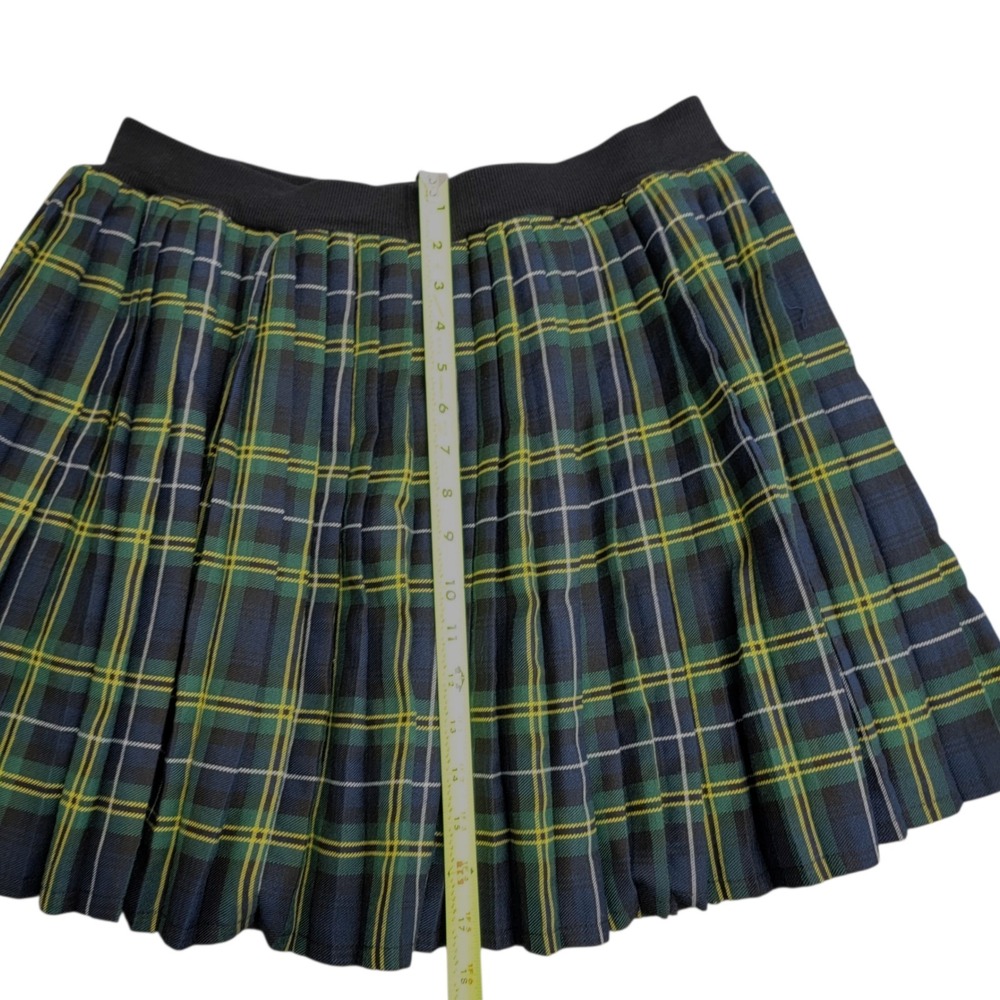 Xhilaration Skirt XL Plaid Pleated Lined Green Dark Academia School Girl Preppy - Picture 13 of 14